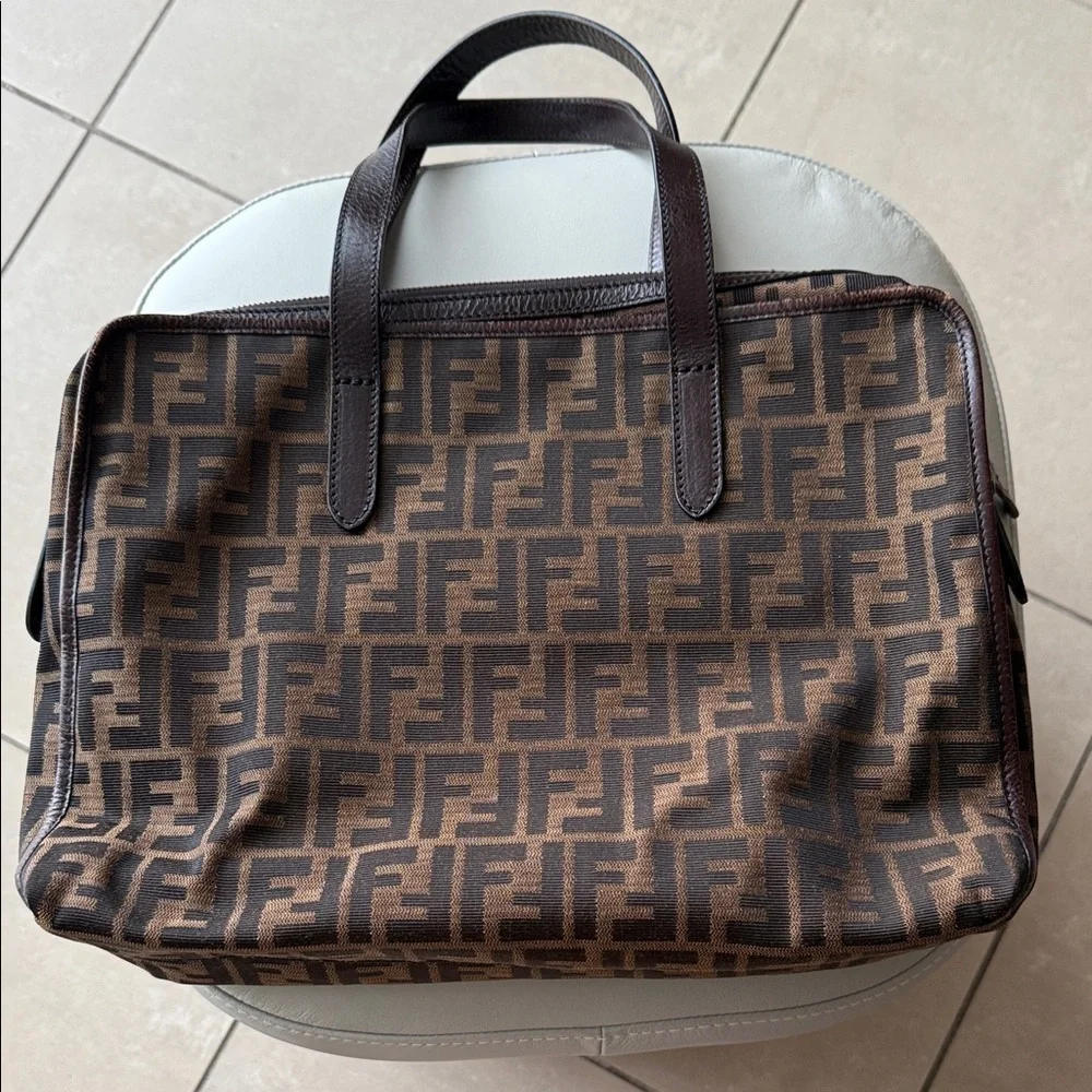 Fendi Brown Monogram Briefcase